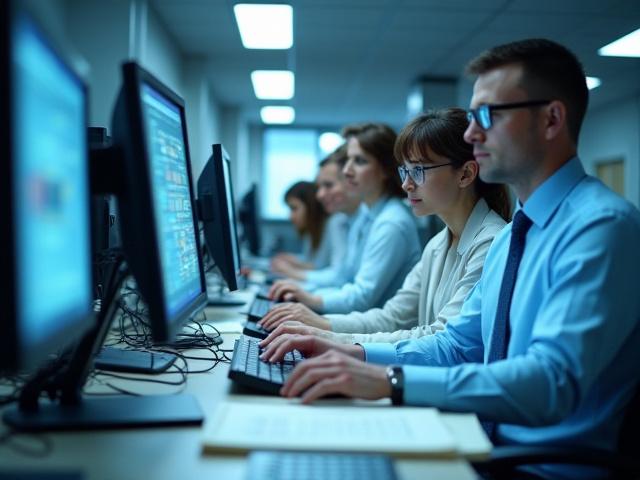 فريق يعمل على أرشفة رقمية للوثائق